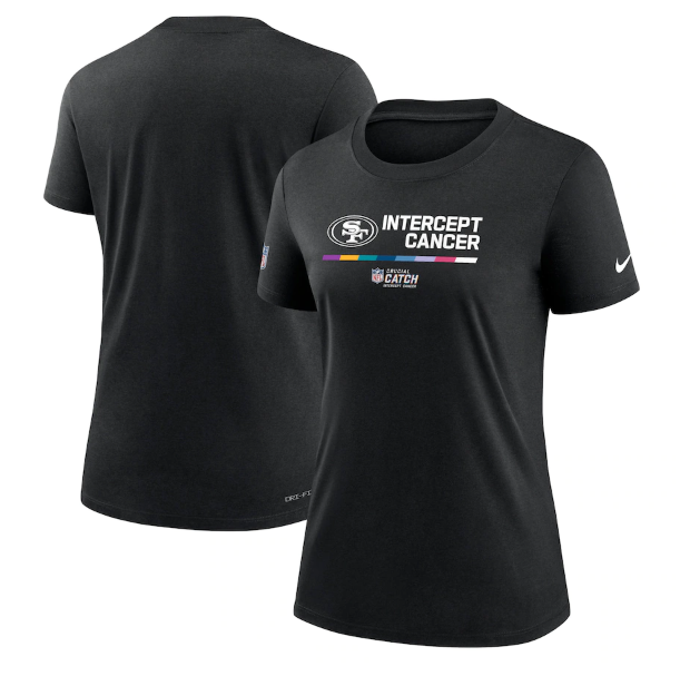 Women's San Francisco 49ers 2022 Black Crucial Catch Performance T-Shirt(Run Small) Women's San Francisco 49ers 2022 Black Crucial Catch Performance T-Shirt(Run Small)